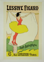 Reprodução de um cartaz publicitário "Lessive Figaro", Rue Lepeletier, Paris, 1893